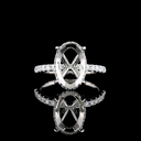 3.85 Cts Platinum Oval Shape Hidden Halo Ring - Video