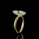 2.78 Cts 14k Yellow Gold Marquise Shape Hidden Halo Ring - Image 4