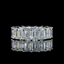 8.08 Cts Platinum Emerald Shape Eternity Band Eternity Band - Video