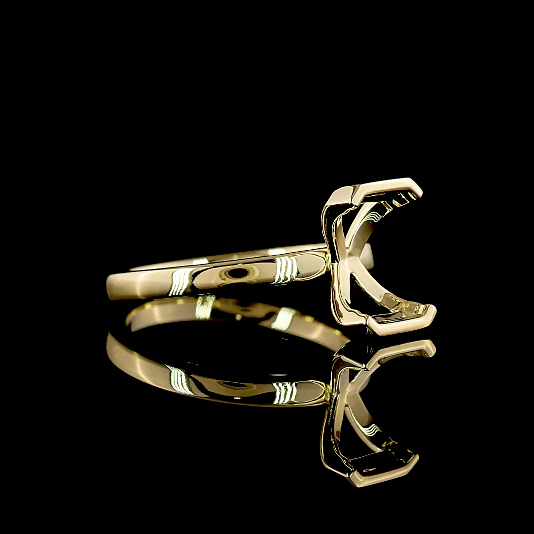 0 Cts 14k Yellow Gold Shape Solitaire Ring - Image 3