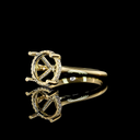 0.11 Cts 14k Yellow Gold Round Shape Hidden Halo Ring - Image 2