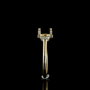 0.08 Cts 14k Yellow Gold Round Shape Hidden Halo Ring - Image 4