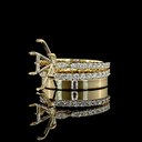 1.39 Cts 14k Yellow Gold Antique Marquise Shape Solitaire Diamond Shank Ring - Image 2
