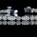 4.16 Cts 14k White Gold Marquise Shape Tennis Bracelet - Image 2