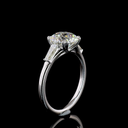 2.88 Cts 14k White Gold Round Shape 3 Stones Ring - Image 4
