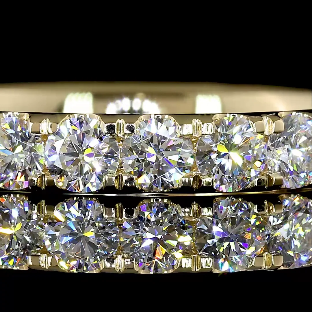 1.55 Cts 14k Yellow Gold Round Shape Eternity Band Eternity Band - Image 3