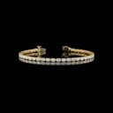 4.24 Cts 14k Yellow Gold Oval Shape Tennis Bracelet - Video