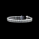 11.77 Cts 14k White Gold Radiant Shape Tennis Bracelet - Video