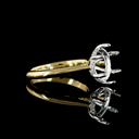3.17 Cts 14k Yellow Gold Shape Hidden Halo Ring - Image 3