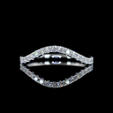 0.47 Cts 14k White Gold Round Shape 3/4 Band Eternity Band - Video