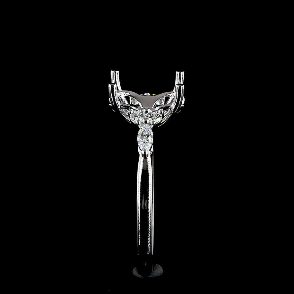 0.24 Cts 14k White Gold Round Shape Special Ring - Image 4