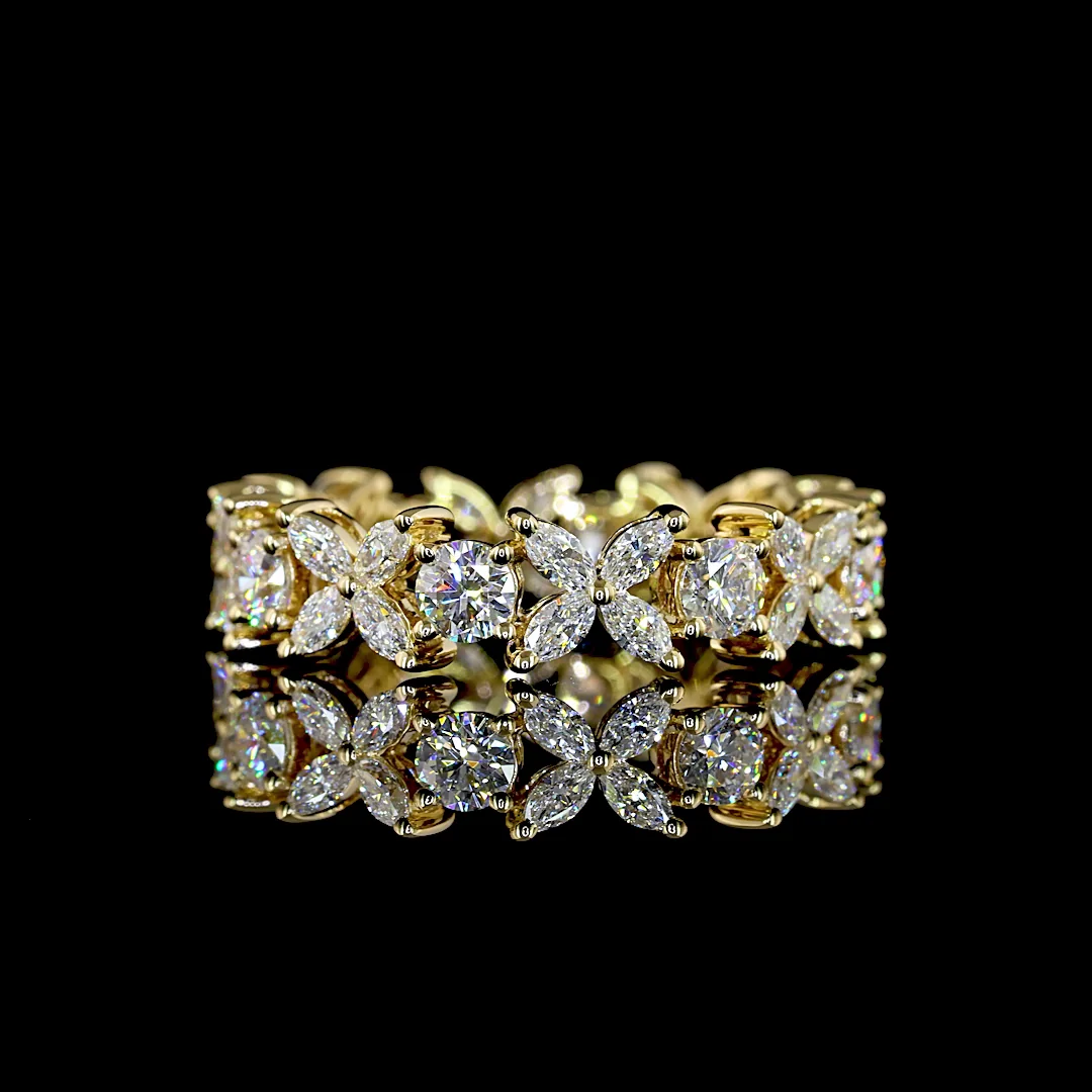 1.58 Cts 14k Yellow Gold Mix Shape Eternity Band Eternity Band - Video