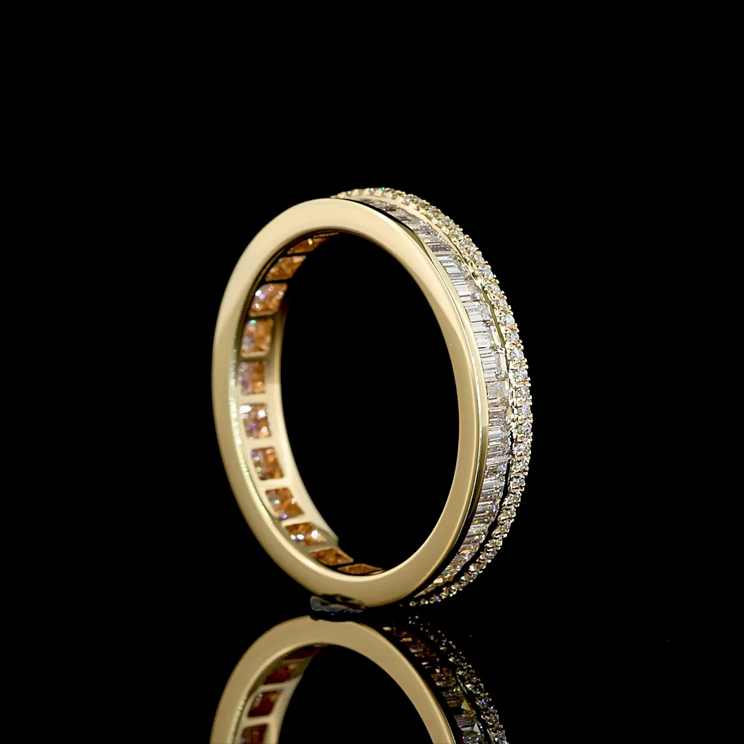 1.01 Cts 14k Yellow Gold Mix Shape Eternity Band Eternity Band - Image 2