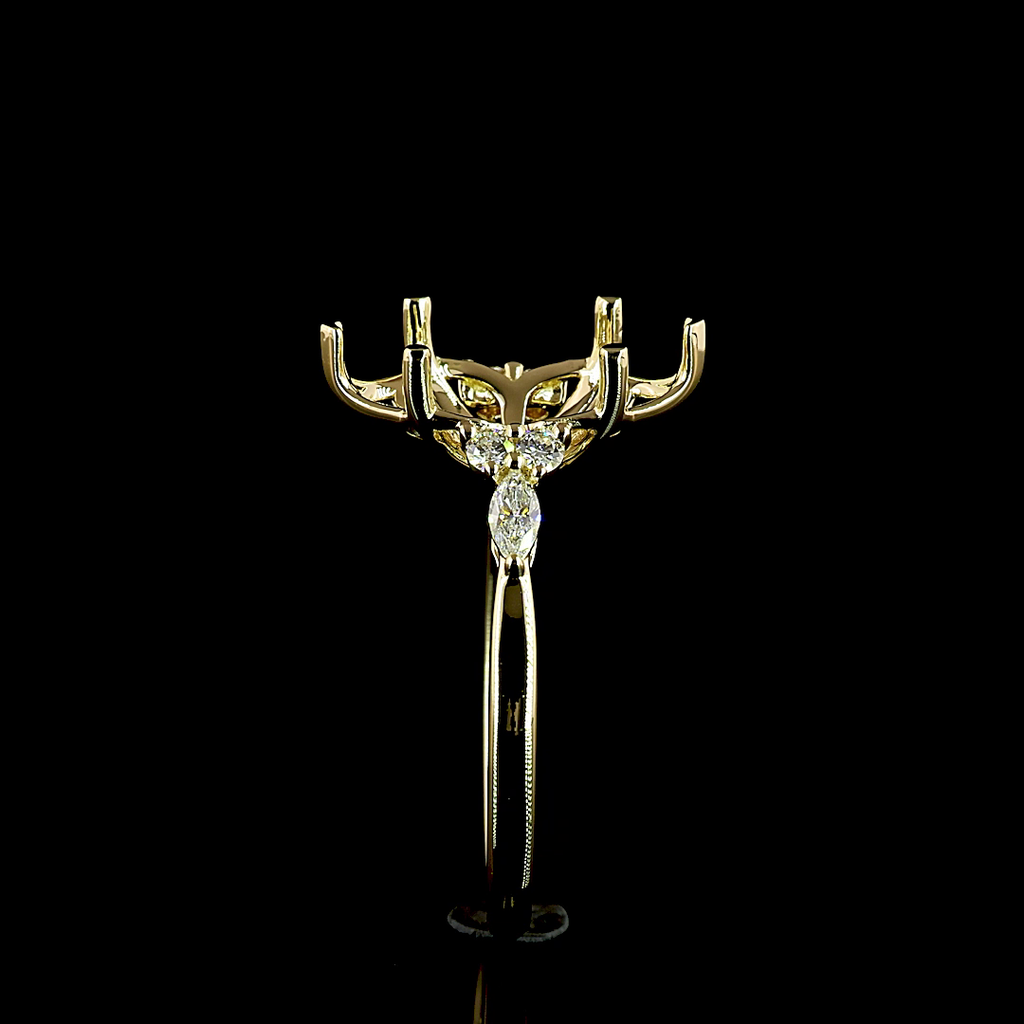0.26 Cts 14k Yellow Gold Mix Shape Special Ring - Image 4