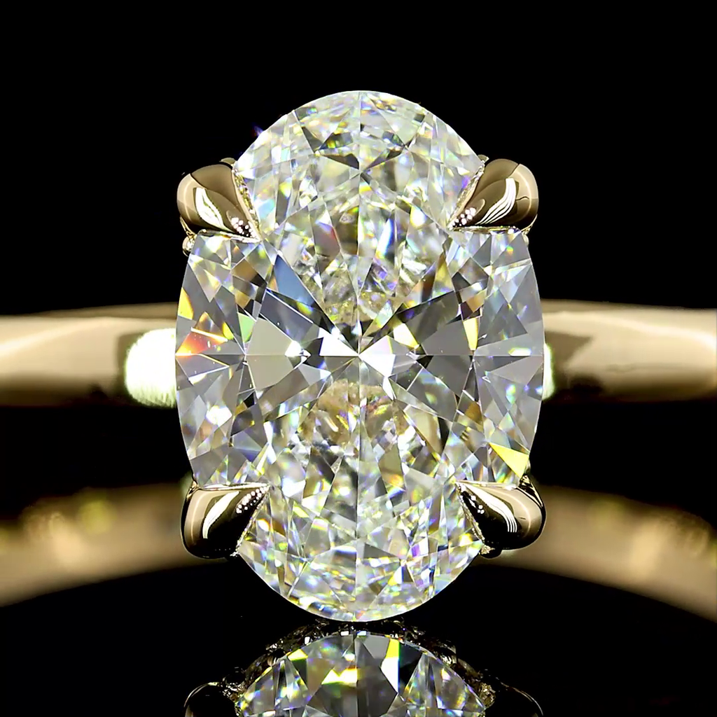 1.59 Cts 14k Yellow Gold Mix Shape Hidden Halo Ring - Image 3