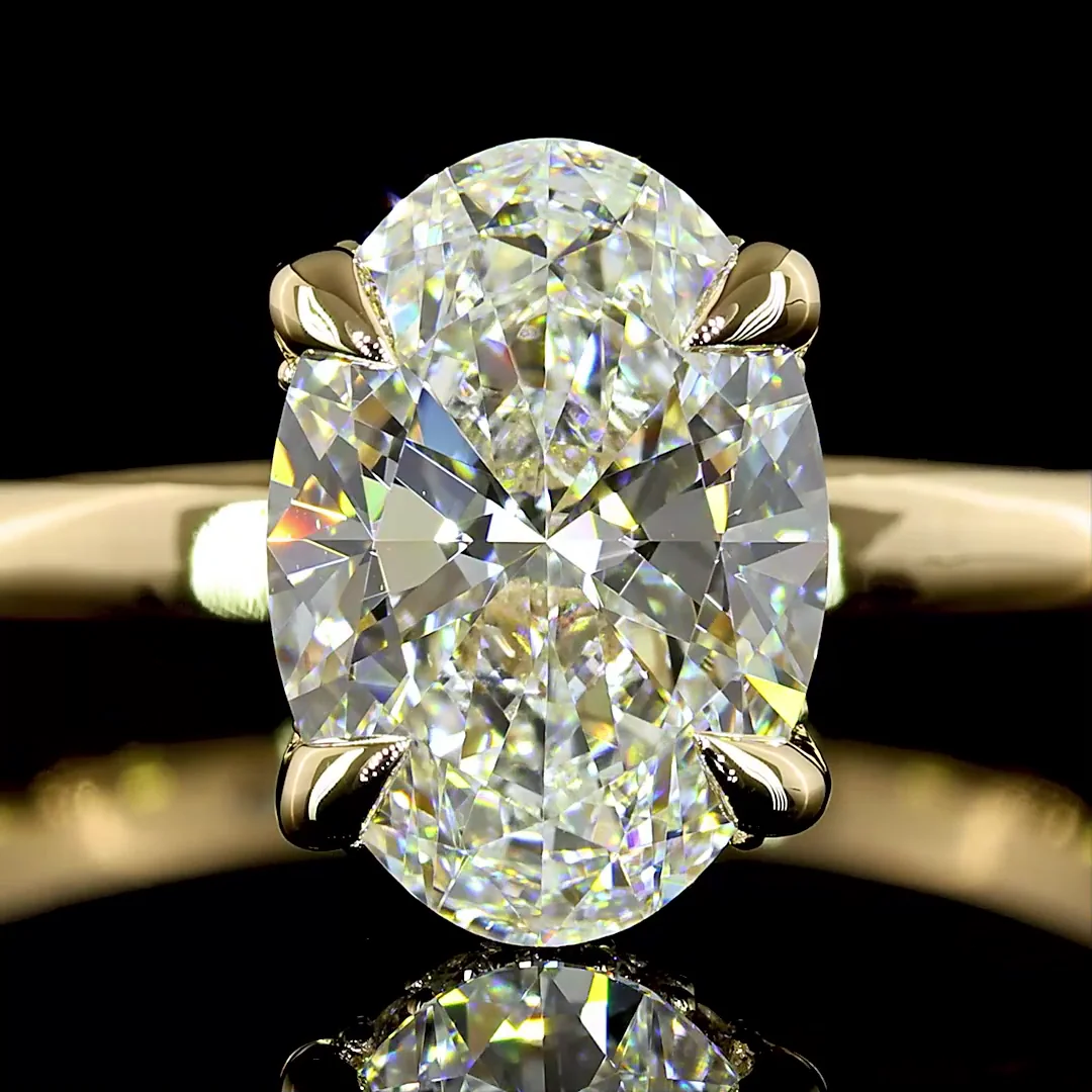 1.59 Cts 14k Yellow Gold Mix Shape Hidden Halo Ring - Image 3