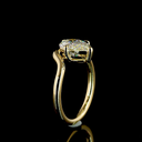 2.12 Cts 14k Yellow Gold Pear Shape Special Ring - Image 4