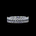 0.61 Cts 14k White Gold Round Shape Half Eternity Eternity Band - Video