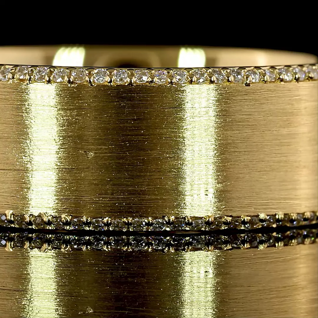 0.29 Cts 18k Yellow Gold Round Shape Eternity Band Eternity Band - Image 3