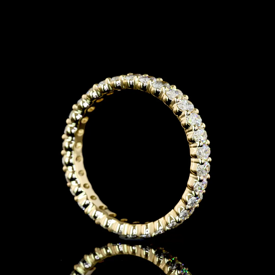 1.79 Cts 14k Yellow Gold Oval Shape Eternity Band Eternity Band - Image 2