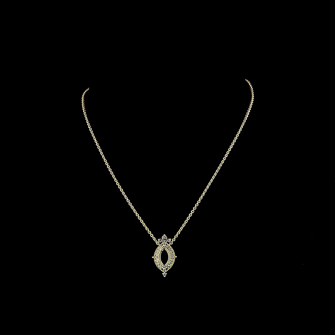 0.25 Cts 14k Yellow Gold Round Shape Special Pendant - Video