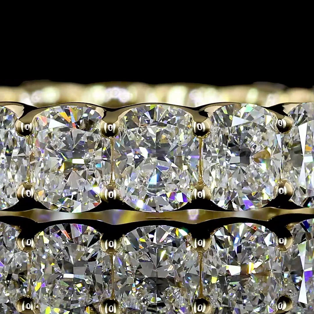 3.47 Cts 14k White Gold Cushion Brilliant Shape Eternity Band Eternity Band - Image 3