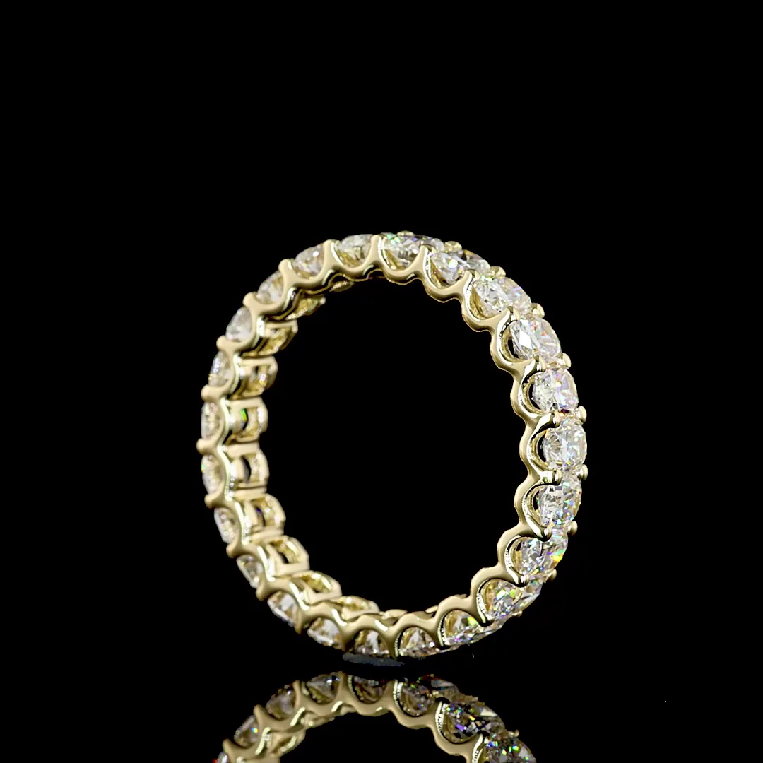 2.31 Cts 14k Yellow Gold Cushion Brilliant Shape Eternity Band Eternity Band - Image 2