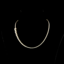 8.18 Cts 14k Yellow Gold Round Shape Riviera Necklace - Video