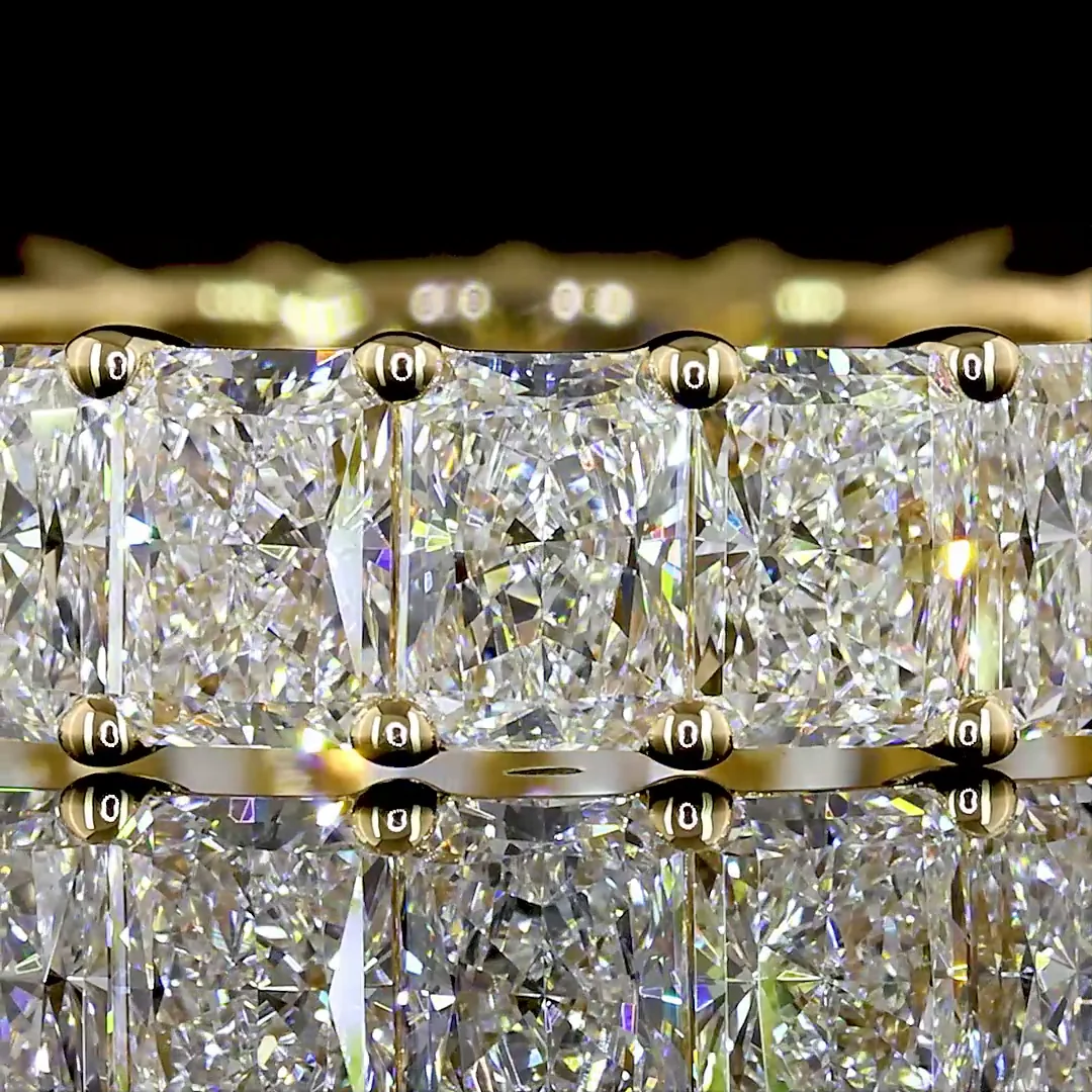 3.74 Cts 18k Yellow Gold Radiant Shape Eternity Band Eternity Band - Image 3