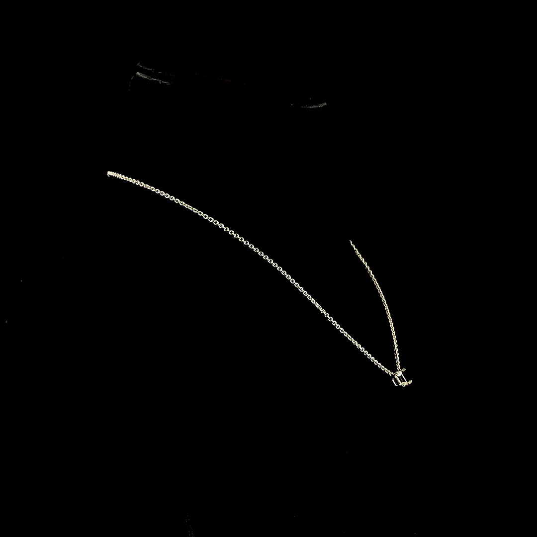 2.04 Cts 14k White Gold Emerald Shape Solitaire Pendant - Image 3