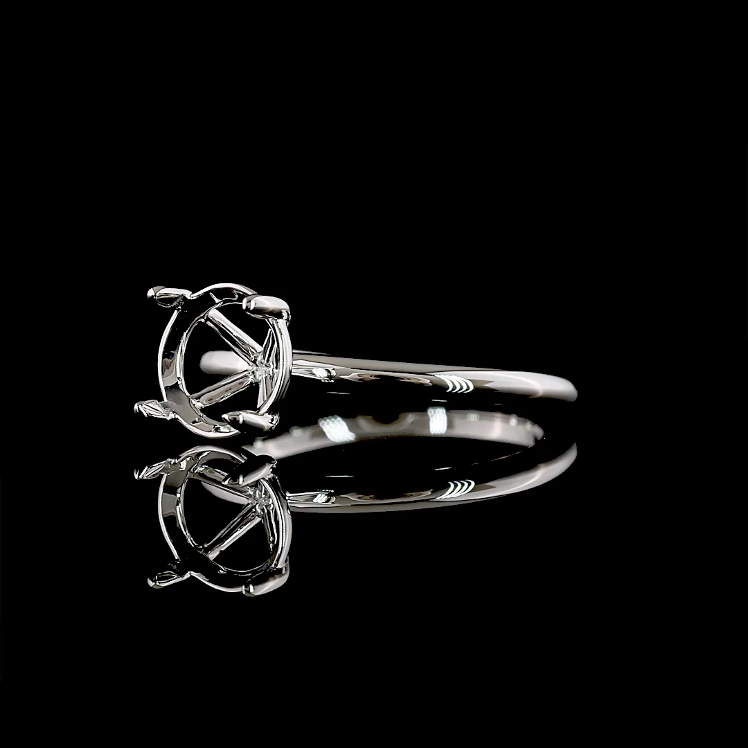 0 Cts Platinum Round Shape Solitaire Ring - Image 2