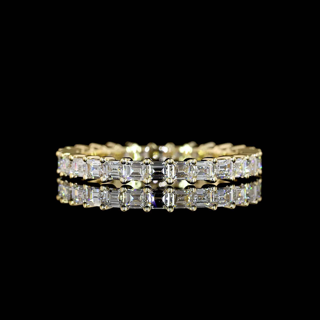0.84 Cts 14k Yellow Gold Baguette Shape Eternity Band Eternity Band - Video