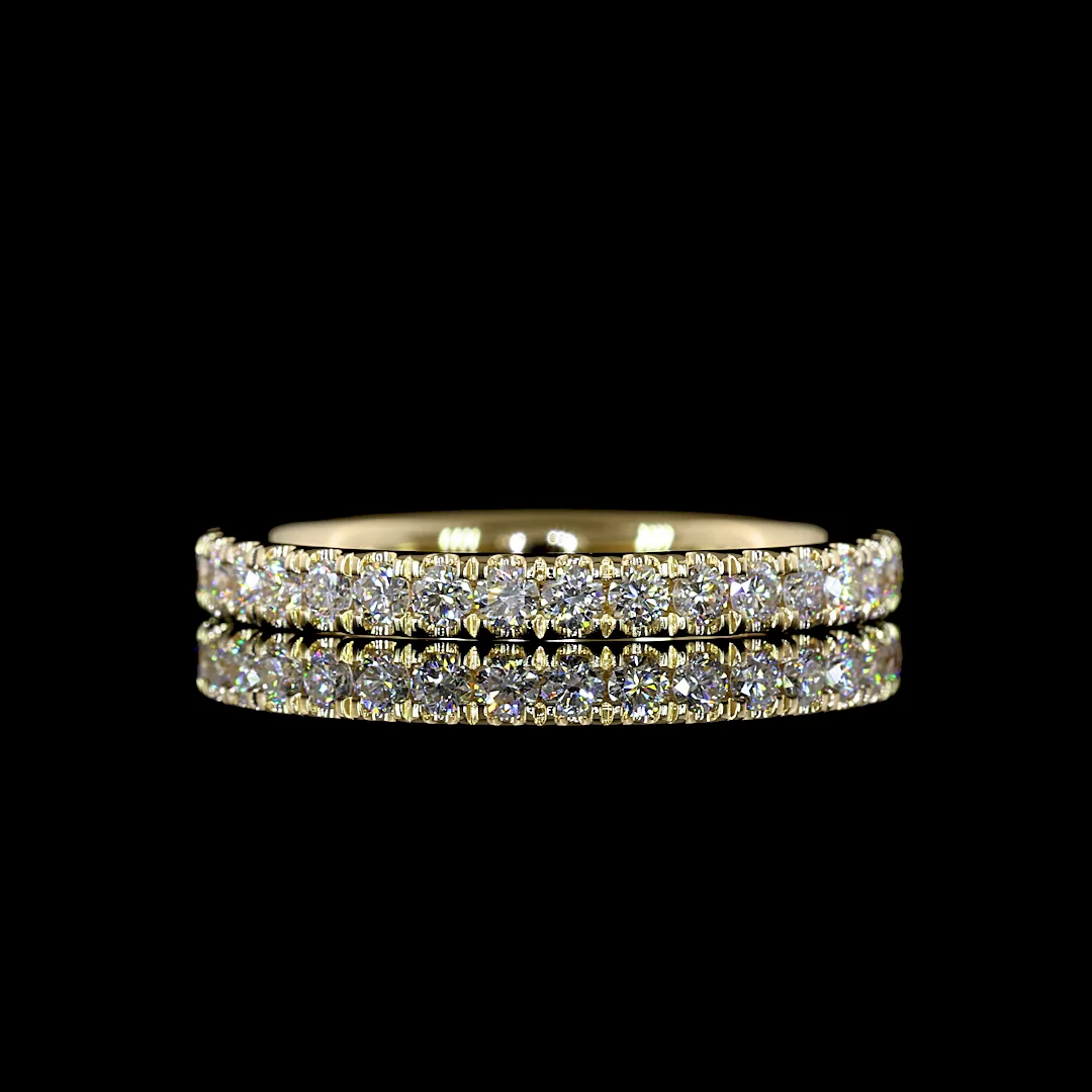0.97 Cts 14k Yellow Gold Round Shape Eternity Band Eternity Band - Video