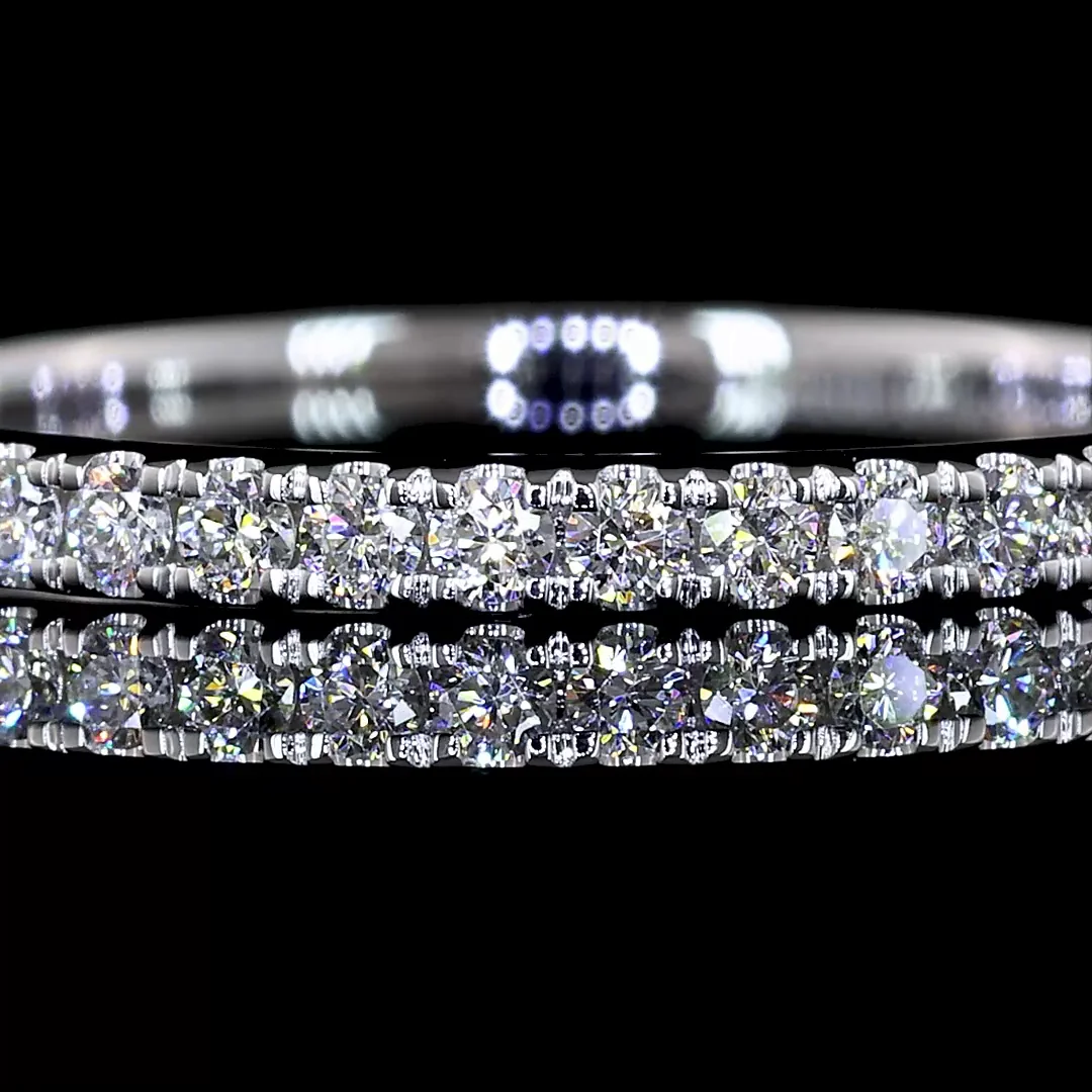 0.46 Cts 18k White Gold Round Shape Eternity Band Eternity Band - Image 3