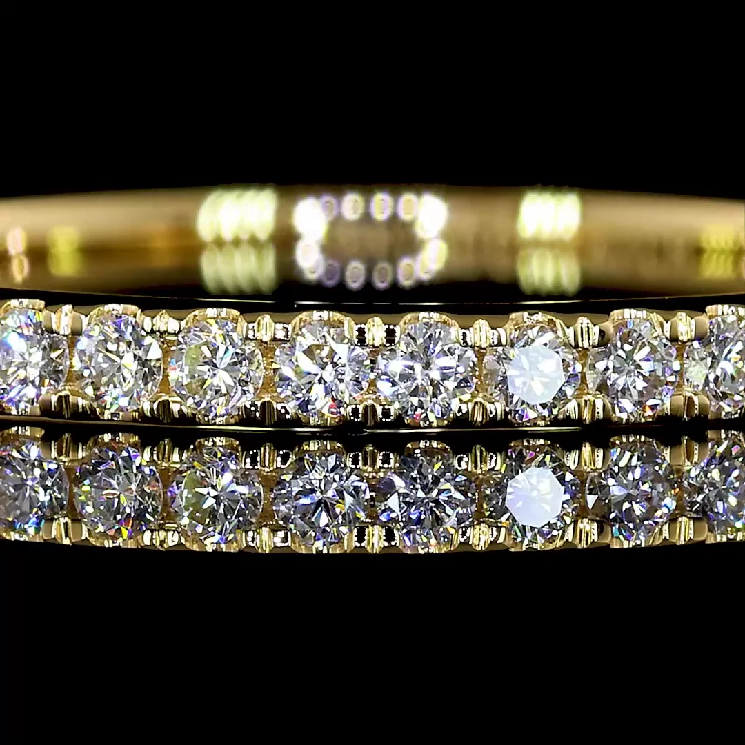 0.47 Cts 18k Yellow Gold Round Shape Eternity Band Eternity Band - Image 3