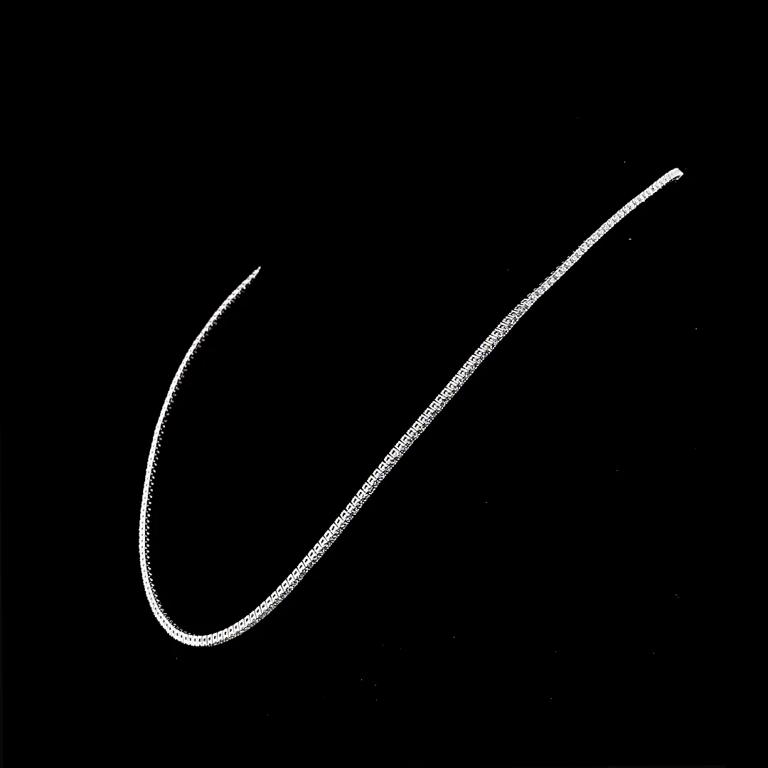 4.6 Cts 14k White Gold Round Shape Tennis Necklace - Image 2