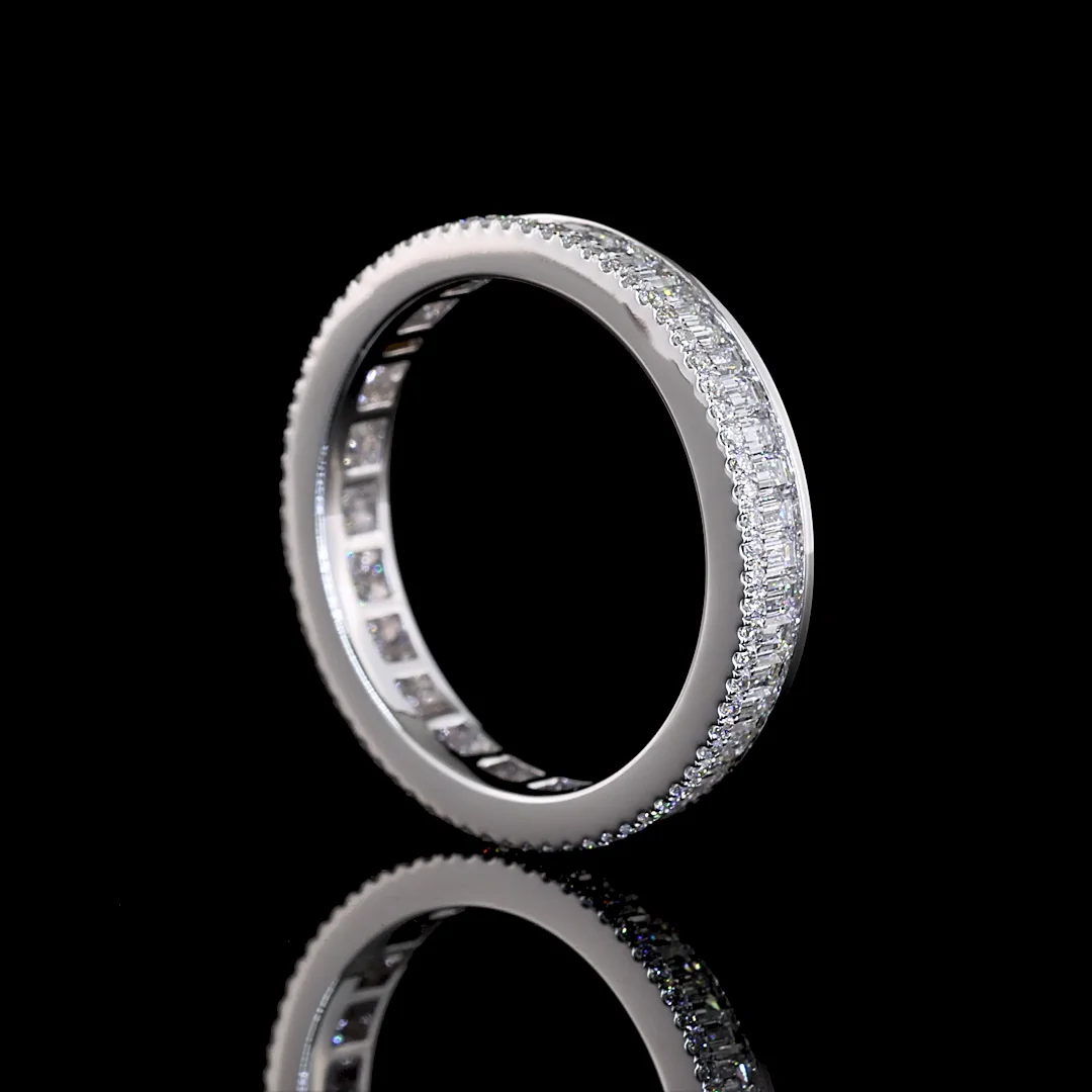 1.05 Cts 14k White Gold Mix Shape Eternity Band Eternity Band - Image 2