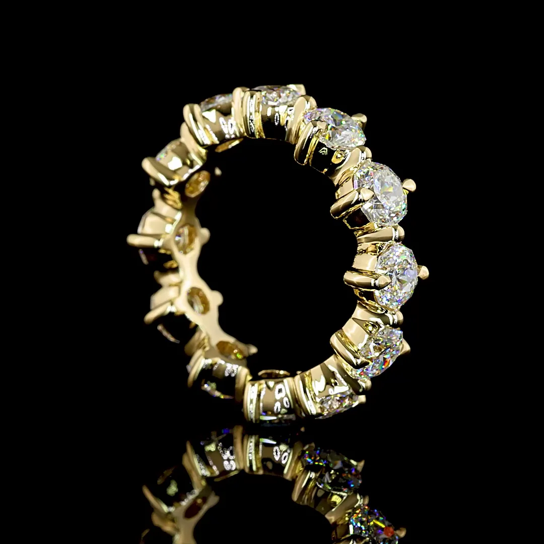 3.97 Cts 14k Yellow Gold Octagon Shape Eternity Band Eternity Band - Image 2