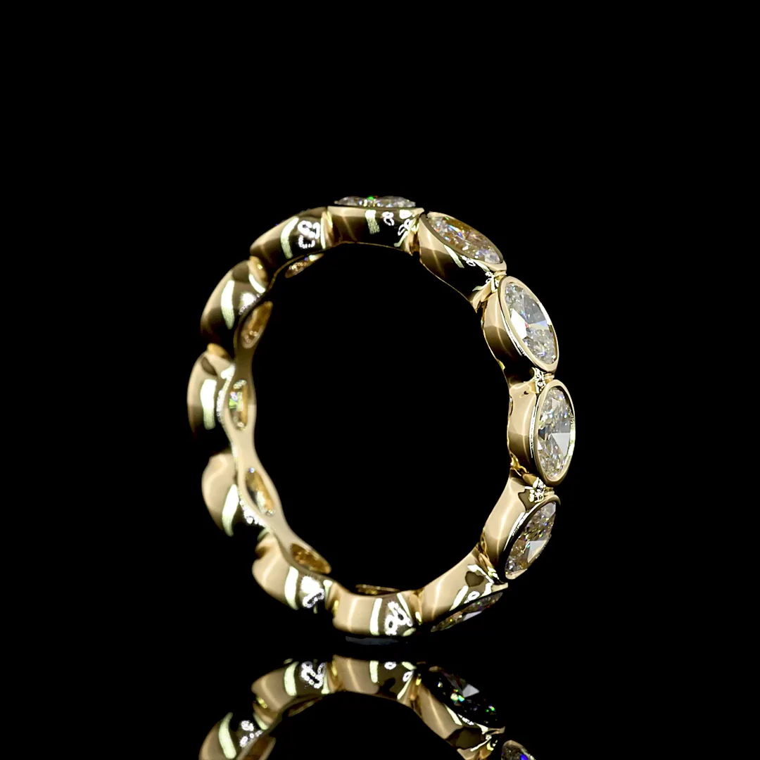 1.76 Cts 14k Yellow Gold Oval Shape Eternity Band Eternity Band - Image 2