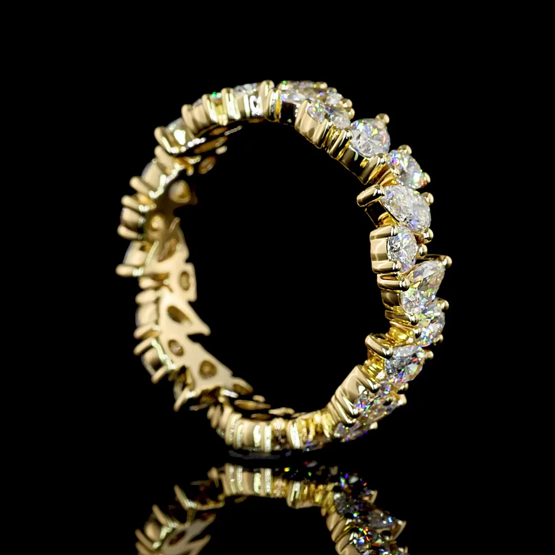 2.38 Cts 14k Yellow Gold Mix Shape Eternity Band Eternity Band - Image 2