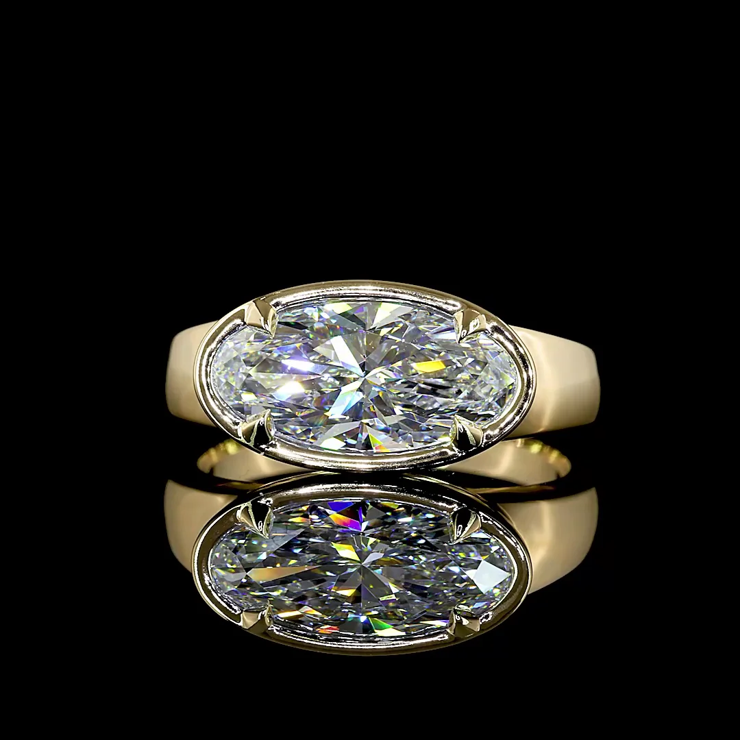 3.07 Cts 14k Yellow Gold Round Shape Solitaire Ring - Video