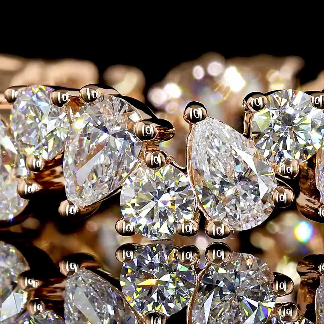 2.52 Cts 14k Rose Gold Mix Shape Eternity Band Eternity Band - Image 3