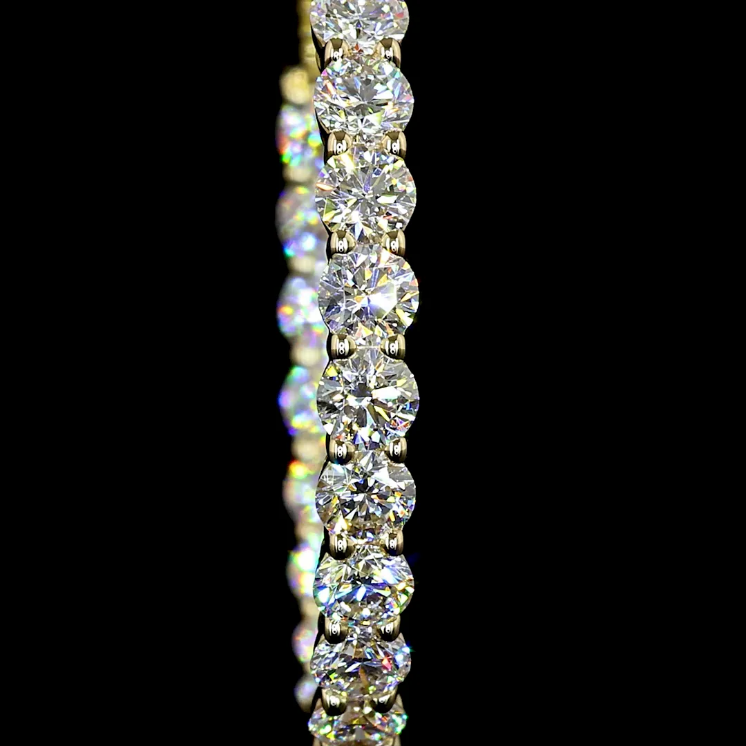 2.17 Cts 14k Yellow Gold Round Shape Hoops Earring - Image 3