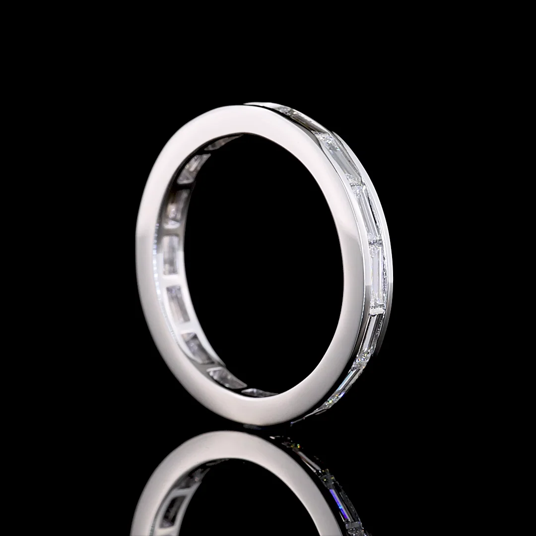 1.19 Cts 14k White Gold Baguette Shape Eternity Band Eternity Band - Image 2