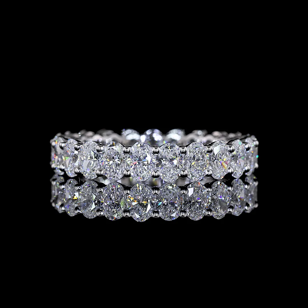 2.44 Cts 14k White Gold Oval Shape Eternity Band Eternity Band - Video