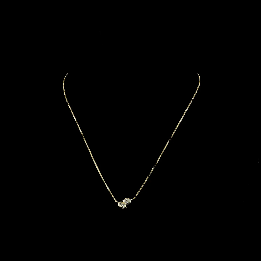 0.39 Cts 14k Yellow Gold Mix Shape Pendant Pendant - Video