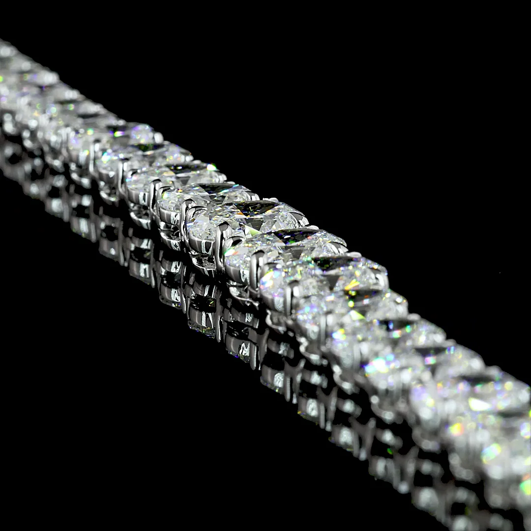 14.38 Cts 14k White Gold Mix Shape Special Necklace - Image 2