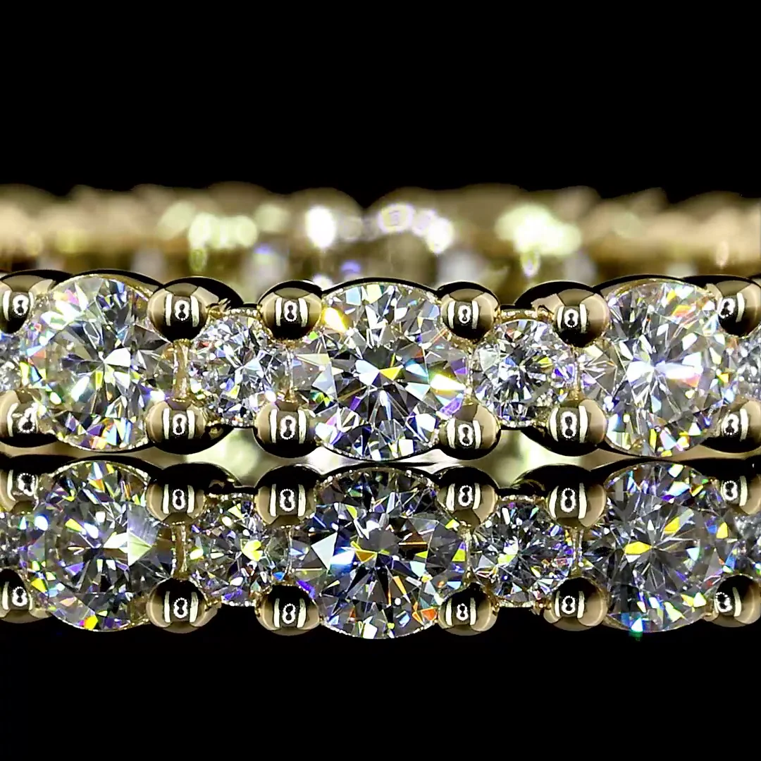 1.03 Cts 14k Yellow Gold Round Shape Eternity Band Eternity Band - Image 3