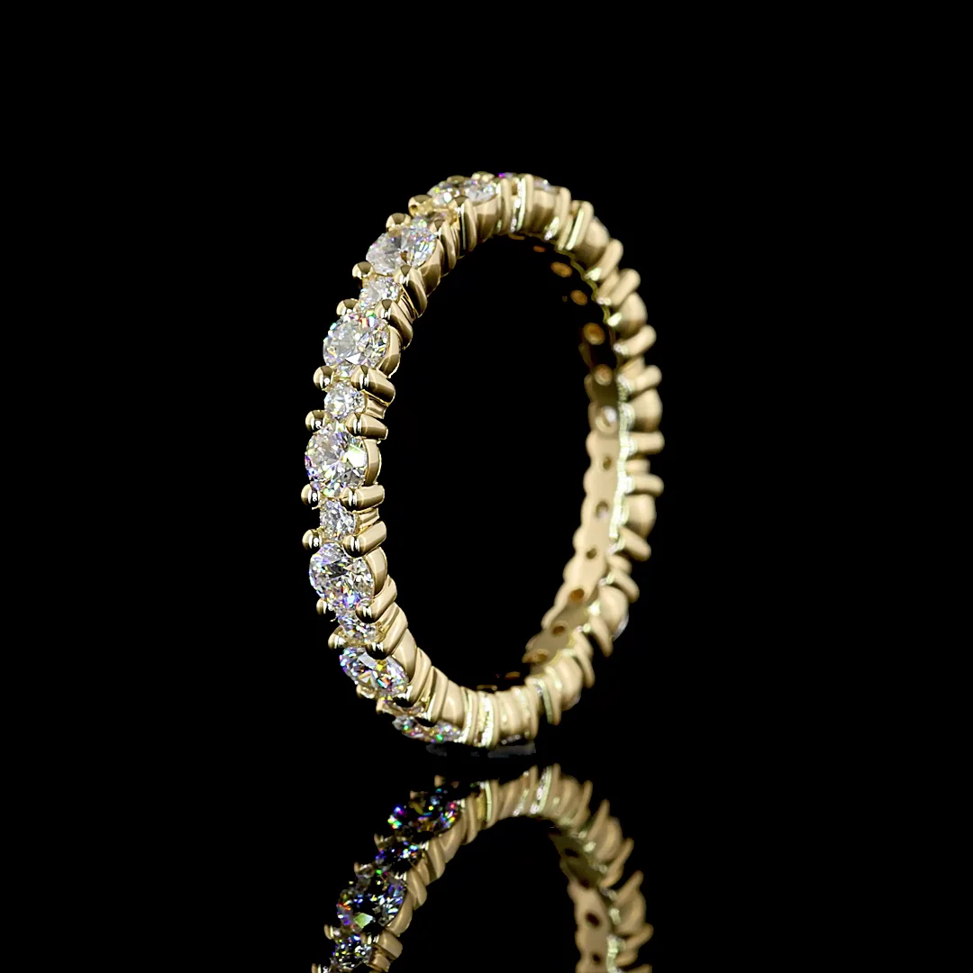1.03 Cts 14k Yellow Gold Round Shape Eternity Band Eternity Band - Image 4