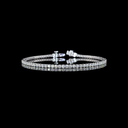 2.98 Cts 14k White Gold Round Shape Tennis Bracelet - Video